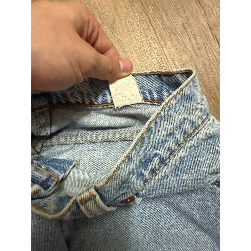 Vintage Levi's 551 Light Wash Denim Jeans Made In USA Size 30x30 Red Tab